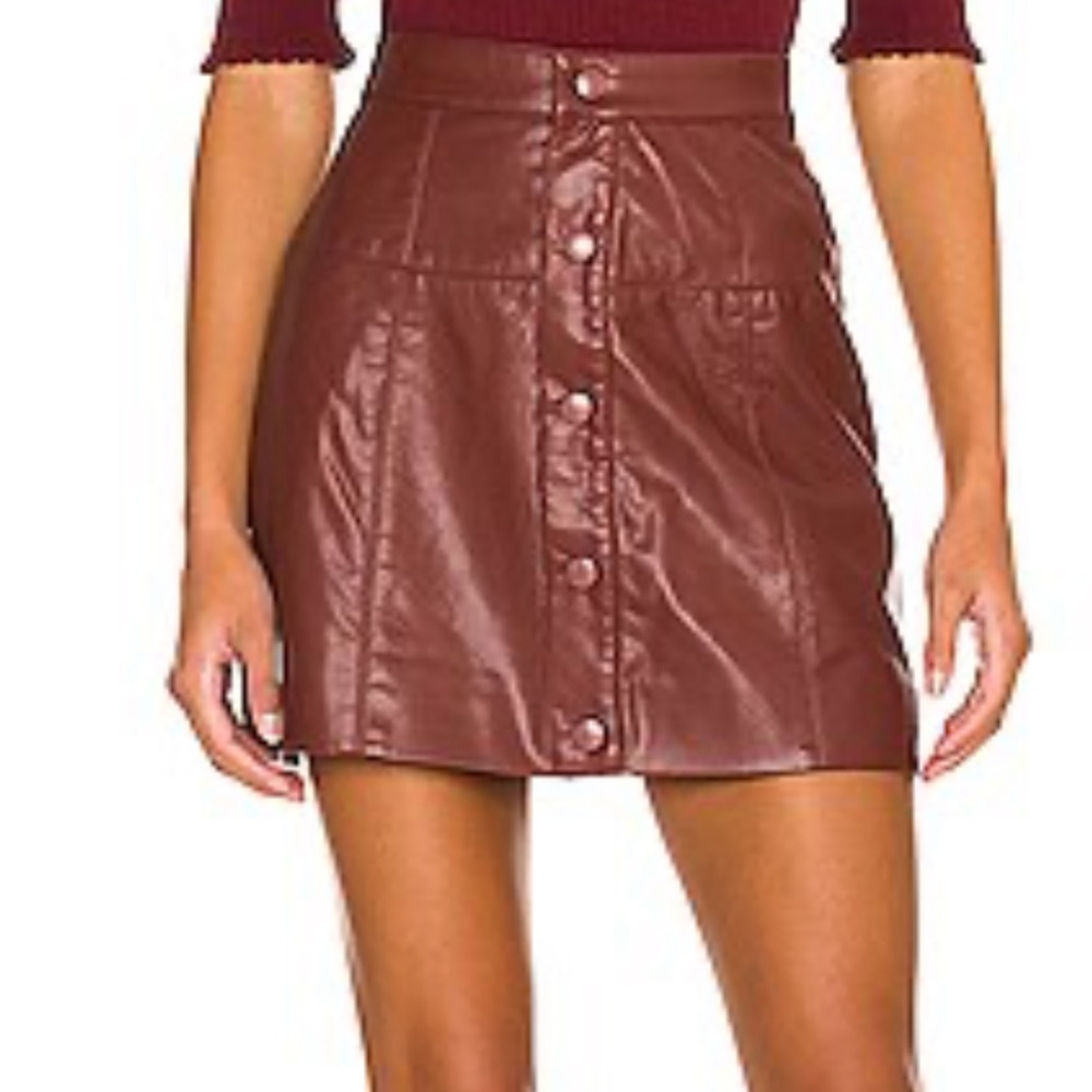 Free People | Maisie Vegan Mini Skirt size 10